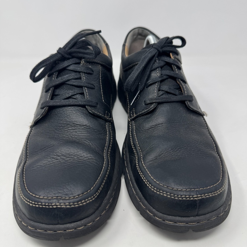 Clarks Black Leather Comfort Cushion Shoes Lace Up Oxford Men's‎ Size 11 M - Picture 6 of 16